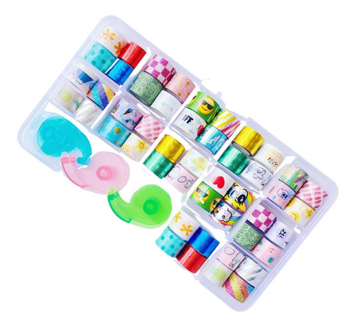 Washi Tapes Mini Set Cinta Decorativa Caja Con 51 Piezas 