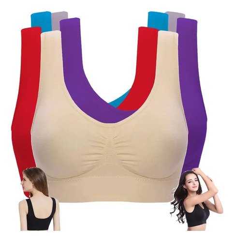 . Brasier Sin Varillas Mujer 5pz Sostenes For Mujer Push Aa