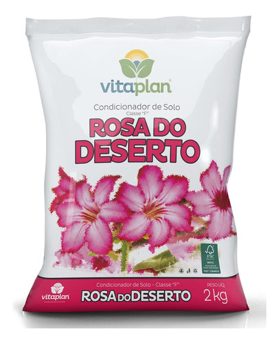 Terra Orgânica Vitaplan 2kg Para Rosa Do Deserto