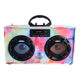 Wireless Express - Mini Boombox Con Parlantes Led - Altavoz 