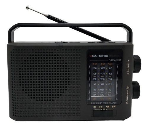 Radio Am/fm Daihatsu D-rp61 Usb/pila Recargable Linterna Bt