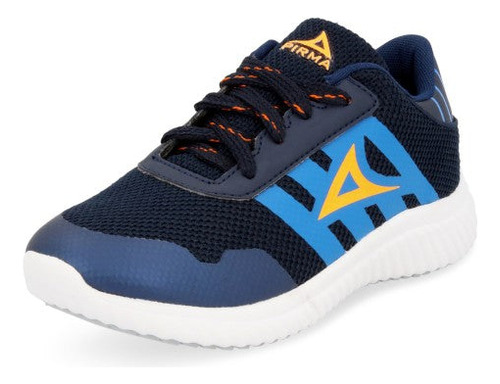 Sneaker Urbano Pr77076 Paseo Rayas Azul Trotar Niños Logo