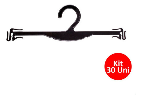 Kit 30 Cabide Para Lingerie Acrílico Loja Atacado Cor Preto