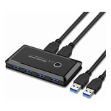 Caja Switch Usb Kvm Usb 3.0 2 4 Puertos