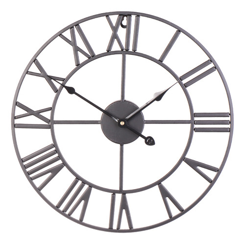 Reloj De Pared Vintage Grande Con Números Romanos Forjados H