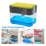 Dispenser Detergente Esponja Jabon Cocina Lavaplatos