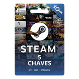 5 Chaves Steam Aleatórias - Nível Prata