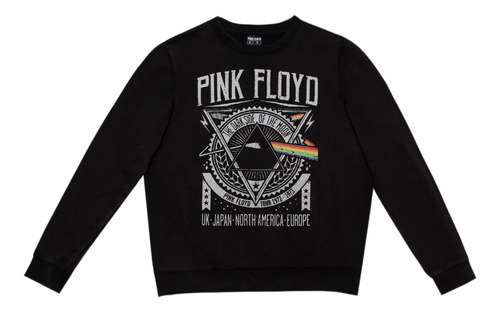 Poleron Mujer Prisma Negro Pink Floyd