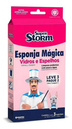 Esponja Mágica P/ Vidros Storm