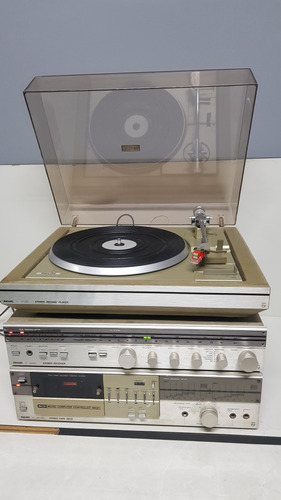 Som Vintage Philips Módular Com Toca Discos Receiver 