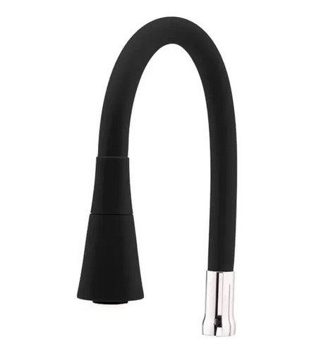 Tubo Cano 2 Jatos Para Torneiras Gourmet Flexível Preto 3/4