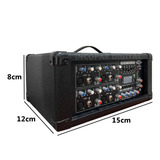 Consola Potenciada 4 Canal Bt/sd/usb 300w Mixer Amplificador