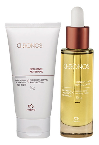 Esfoliante Antissinais + Concentrado Revitalizante Chronos