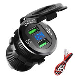 Enchufe Cargador Usb Quick Charge 3.0 Para Motocicleta Coche