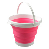 Balde Retrátil De Silicone Dobrável 3 Litros - Rosa