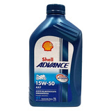 Aceite Shell Semi Sintetico Advance Ax7 15w 50 4t 1l Um