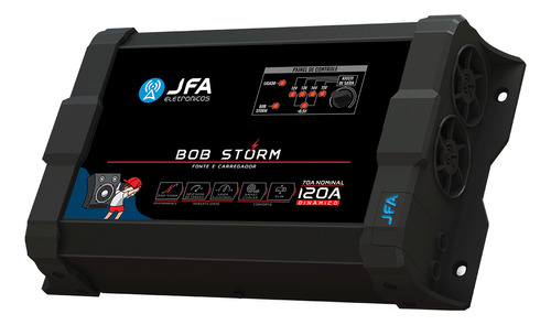 Fonte Carregador Jfa 120a Bob Slim Bivolt Cor Preto