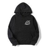 Saco Buzo Hoodies Capota Diseño  Naruto Konoha Anime Adulto