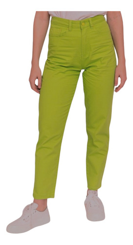 Mom Jeans Vintage Gap Verde Limón Talla 38/40