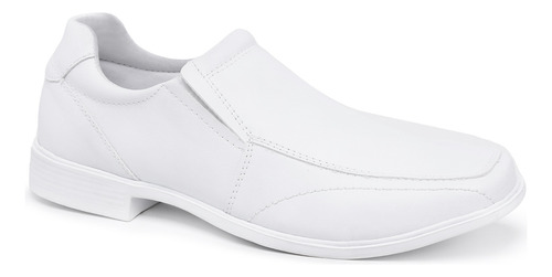 Sapato Branco Masculino Enfermagem Calce Fácil 