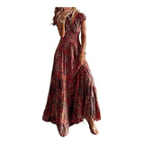 Vestidos Elegantes Largos Vintage Maxi Casual Mujer Verano