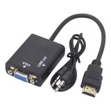 Cabo Adaptador Hdmi Para Vga Para Tv Pc Notebook Monitor