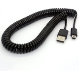 Mini Cable Usb En Espiral Usb 2.0-a A Mini-b 5-pin Datos Syn