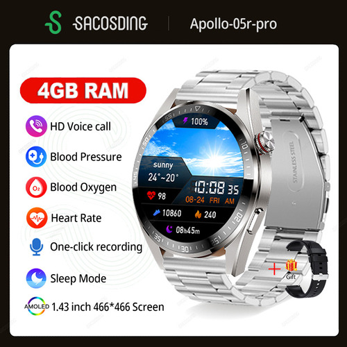 Para Reloj Inteligente Smart Watch Hombres 4gb Llamada