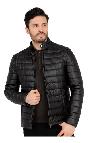 Jaqueta Masculina Bobojaco Puffer Blusa Casaco Couro Eco