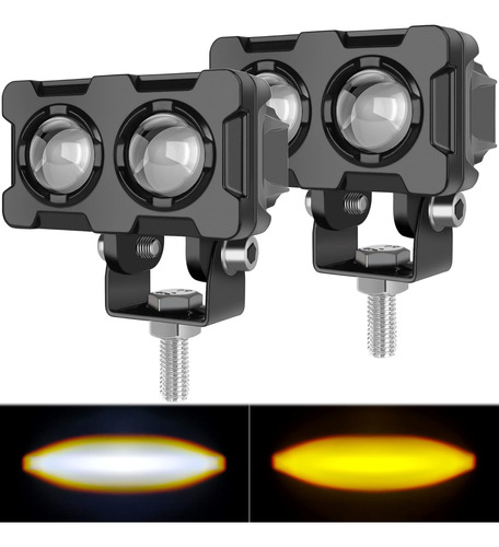 Un Par Luces Led Para Faros Motos Luz Auxiliares Lupa Autos