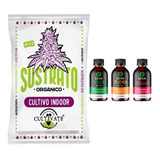 Sustrato Cultivate Indoor 25lt Edén Vege Flora Y Sugar 500cc