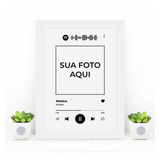 Quadro Spotify Personalizado Com Moldura Tam. A4