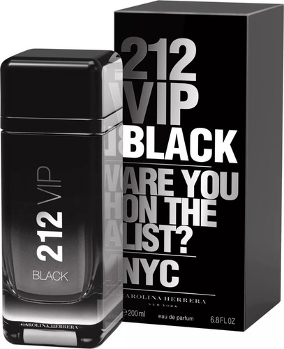 Carolina Herrera 212 Vip Black Eau De Parfum Masculino 200ml 100% Genuíno