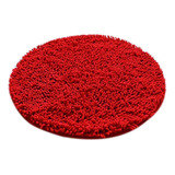 Alfombra De Baño Antideslizante Dia. 80cm Rojo