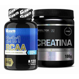 Bcaa 120 Caps Growth + Creatina Pura 100g Probiotica