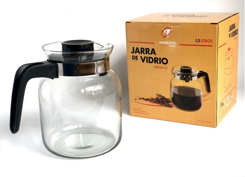 Cafetera Jarra Vidrio Termico  1.5 L Para Cafe Domestic
