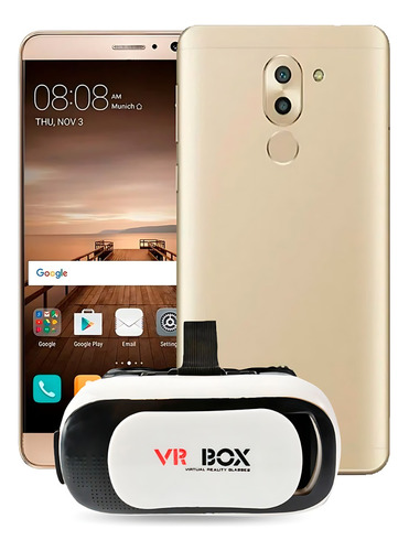 Celular Huawei Mate 9 Lite 32 Gb Dorado 3 Gb Ram Nuevo + Lentes Vr Box De Regalo