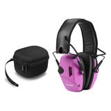 Zohan Electronic Ear Defenders Abafador Eletrônico Case Anti Ruído Cor Rosa