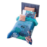 Cobertor Con Manga Colchas Concord Stitch Aloha Color Azul De 220cm X 160cm
