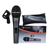 Microfone Com Fio Dinâmico Kadosh K3 De Mão Profissional Cor