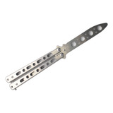 Canivete Cromado Faca Borboleta Butterfly Balisong Treino 