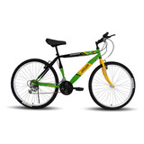 Bicicleta Montaña Peregrina 18 Velocidades Rodada 26 Color Verde/amarillo