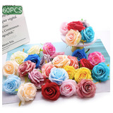 60 Cabezas Flores Rosa Artificial Decoración Boda Fiesta 7cm