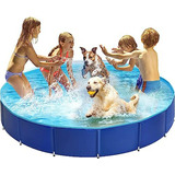 Piscina Para Perros Grande Resistente Y Duradera Azul, Compa