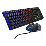 Kit Teclado E Mouse Gamer Mecânico Led Rgb Pc Note Ps4