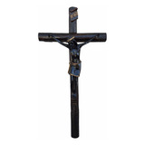 Crucifijo De Pared En Tronco Madera Cristo Resina 113 Cm 