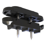 Isolador Cleats Fixador De Cabos E Fios Elétricos Trif C/100 Cor Preto