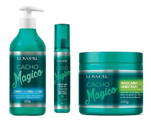 Lowell Cacho Mágico Creme Modelador, Fluído Ativador Cachos