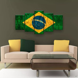 Quadro Decorativo Bandeira Do Brasil Hd Mosaico Promoção