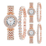 Set De 3 Relojes De Diamantes A La Moda Para Mujer Y Decorac